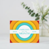 Mitarbeiter des Monats (Retro) Postkarte (Stehend Vorderseite)