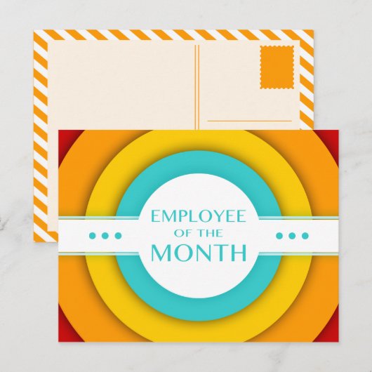 Mitarbeiter des Monats (Retro) Postkarte (Vorne/Hinten)