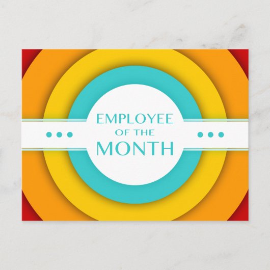 Mitarbeiter des Monats (Retro) Postkarte (Vorderseite)