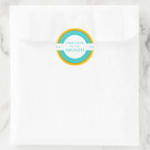 Mitarbeiter des Monats Retro Runder Aufkleber (Tasche)