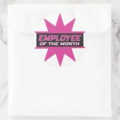 Mitarbeiter des Monats Runder Aufkleber (Tasche)