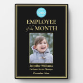 Mitarbeiter des Month Company Logo Foto Gold Fotoplatte (Vorderseite)