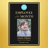 Mitarbeiter des Month Company Logo Foto Gold Fotoplatte