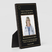 Mitarbeiter des Month Foto Logo Gold Award Fotoplatte (Seite)