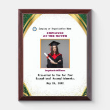 Mitarbeiter des Month Foto Logos Gold personalisie