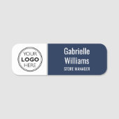 Mitarbeiter des Navy Blue-Logos für benutzerdefini Namensschild (Vorderseite)