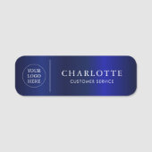 Mitarbeiter des Navy Metallic Custom Logo Office Namensschild (Vorderseite)