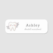 Mitarbeiter des niedlichen Zahnarztes Namensschild (Vorderseite)