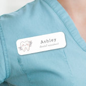 Mitarbeiter des niedlichen Zahnarztes Namensschild