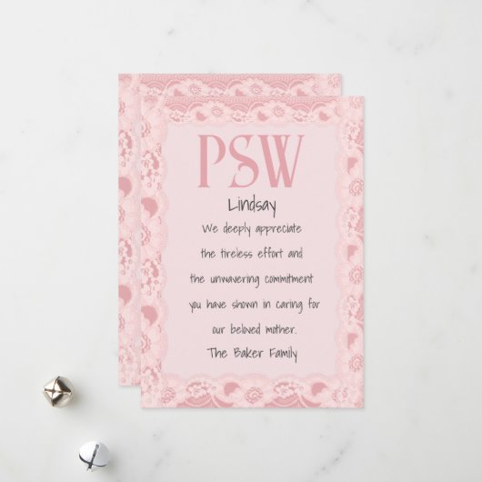 Mitarbeiter des persönlichen Supports Feiertagskarte (Vorderseite/Rückseite Beispiel)