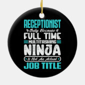 Mitarbeiter des Receptionist Job Title Professiona Keramik Ornament (Hinten)