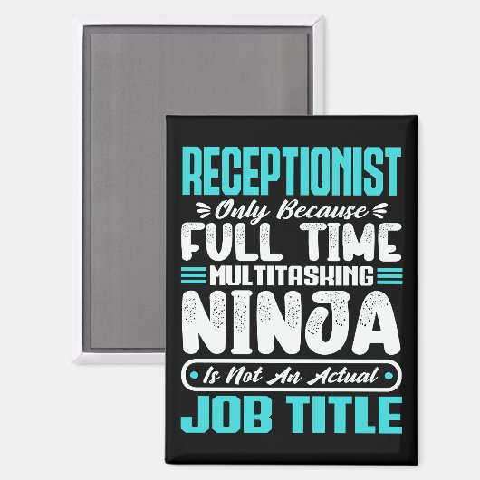 Mitarbeiter des Receptionist Job Title Professiona Magnet (Vorderseite/Rückseite)