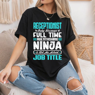 Mitarbeiter des Receptionist Job Title Professiona T-Shirt