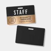 Mitarbeiter des Unternehmens-Logo-Logos Mitarbeite Ausweis (Vorder- & Rückseite)