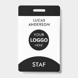 Mitarbeiter des Unternehmens-Logos für den Namen v Ausweis