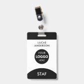 Mitarbeiter des Unternehmens-Logos für den Namen v Ausweis (Front with Clip)