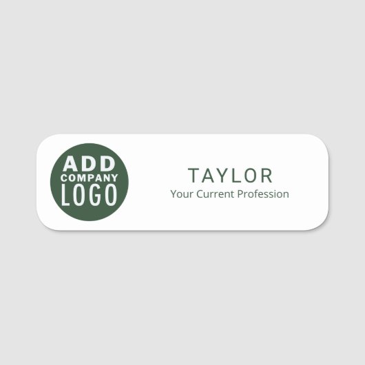 Mitarbeiter des Unternehmens-Logos hinzufügen Namensschild (Vorderseite)