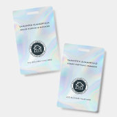 Mitarbeiter des Unternehmens mit Logo-Holografie Ausweis (Vorder- & Rückseite)