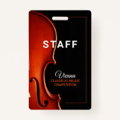 Mitarbeiter des Wettbewerbs für klassische Musik A Ausweis (Vorderseite)