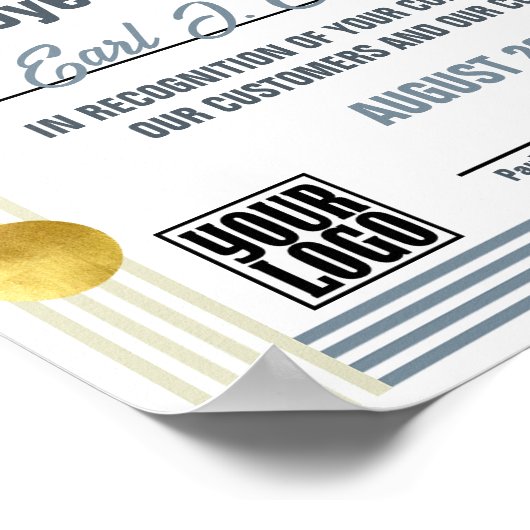 Mitarbeiter des Zertifikats im Monat oder Download Poster (Ecke)