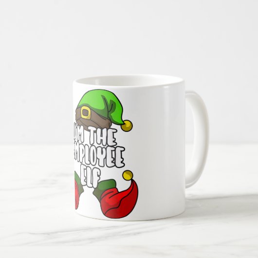 Mitarbeiter Elf Matching Familiengruppe Weihnachts Kaffeetasse (VorderseiteRechts)