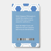 Mitarbeiter Foto Bar Code Custom Medical Pharmacis Ausweis (Rückseite)