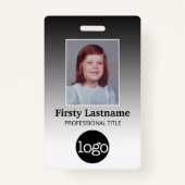 Mitarbeiter - Foto, Bar, Logo, Name Gradient Ausweis (Vorderseite)