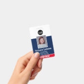 Mitarbeiter-Foto, Bar QR-Code, Logo, Titel-ID Ausweis (Handheld)