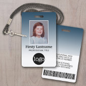 Mitarbeiter - Foto, Barcode, Logo, Namensgradient Ausweis