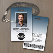 Mitarbeiter - Foto, Barcode, Logo, Namensgradient Ausweis