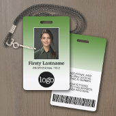 Mitarbeiter - Foto, Barcode, Logo, Namensgradient Ausweis