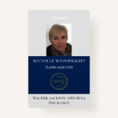 Mitarbeiter-Foto Firmenlogo hinzufügen Ausweis (Vorderseite)