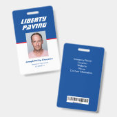 Mitarbeiter-Foto-ID-Abzeichen Ausweis (Vorder- & Rückseite)