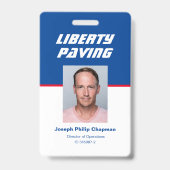 Mitarbeiter-Foto-ID-Abzeichen Ausweis (Vorderseite)