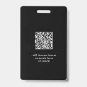 Mitarbeiter-Foto-ID-Abzeichen | Schwarz/Grün | QR- Ausweis (Rückseite)