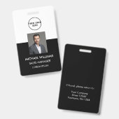 Mitarbeiter Foto-ID Ausweis (Front & Back)