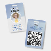 Mitarbeiter-Foto-ID Bar-Abzeichen Ausweis (Front & Back)