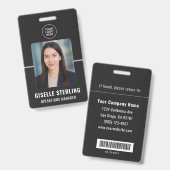 Mitarbeiter-Foto-ID-Barcode Ausweis (Vorder- & Rückseite)