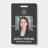 Mitarbeiter-Foto-ID-Barcode Ausweis (Vorderseite)