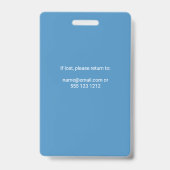 Mitarbeiter Foto ID Blue Abzeichen Ausweis (Rückseite)