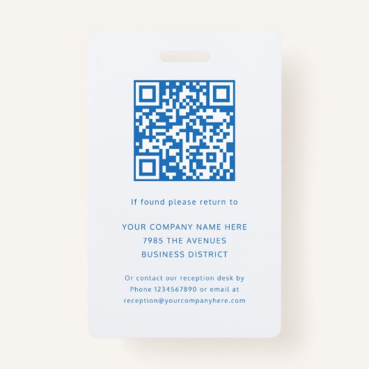 Mitarbeiter-Foto-ID Firmensicherheitscode Ausweis (Rückseite)