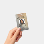 Mitarbeiter Foto ID Gold Gray Personalisiert Ausweis (Handheld)
