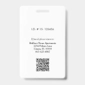 Mitarbeiter Foto ID Gold Gray Personalisiert Ausweis (Rückseite)
