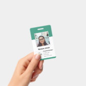 Mitarbeiter-Foto-ID Grün Ausweis (Handheld)