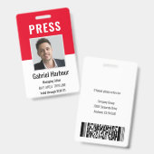 Mitarbeiter-Foto-ID Journalist Pressekarte Ausweis (Vorder- & Rückseite)