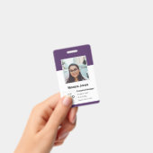 Mitarbeiter-Foto-ID Lila Ausweis (Handheld)