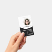 Mitarbeiter-Foto-ID-Logo-Barcode-QR-Code-Name-Tite Ausweis (Handheld)
