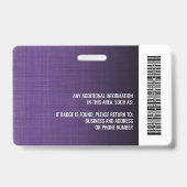 Mitarbeiter Foto ID Logo Strichcode Modernes Leine Ausweis (Rückseite)