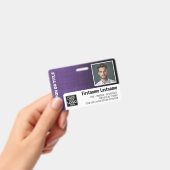 Mitarbeiter Foto ID Logo Strichcode Modernes Leine Ausweis (Handheld)