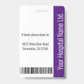 Mitarbeiter-Foto-ID mit benutzerdefinierten Daten Ausweis (Back)